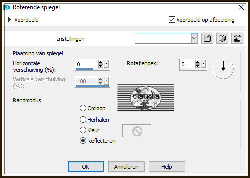 Effecten - Reflectie-effecten - Roterende spiegel :