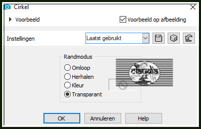 Effecten - Geometrische effecten - Cirkel :