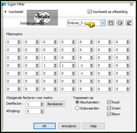 Effecten - Eigen filter - Emboss_3 :