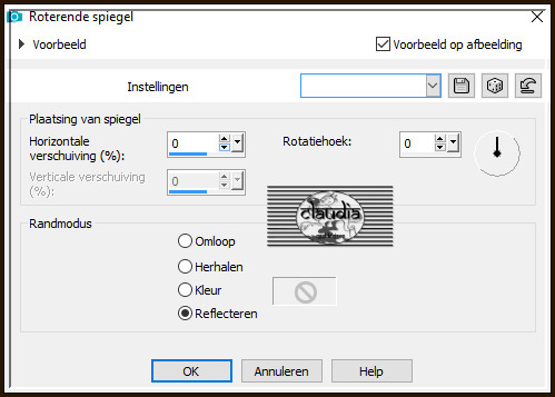 Effecten - Reflectie-effecten - Roterende spiegel
