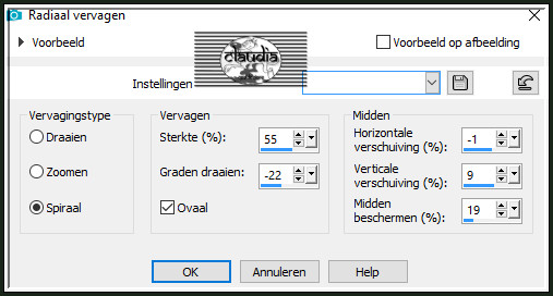 Aanpassen - Vervagen - Radiaal vervagen :