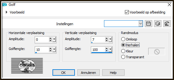 Effecten - Vervormingseffecten - Golf :