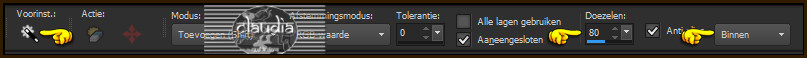 Activeer de Toverstaf met deze instellingen :