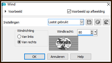 Effecten - Vervormingseffecten - Wind :