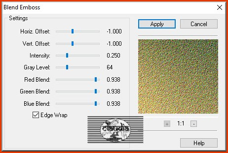 Effecten - Insteekfilters - FM Tile Tools - Blend Emboss 