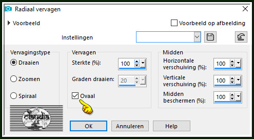 Aanpassen - Vervagen - Radiaal vervagen