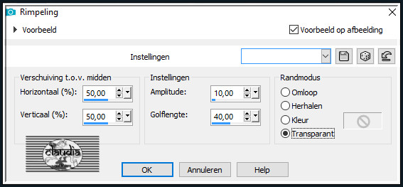 Effecten - Vervormingseffecten - Rimpeling