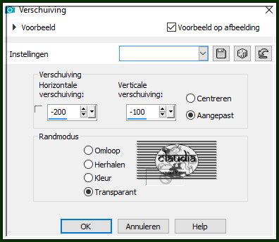 Effecten - Afbeeldingseffecten - Verschuiving