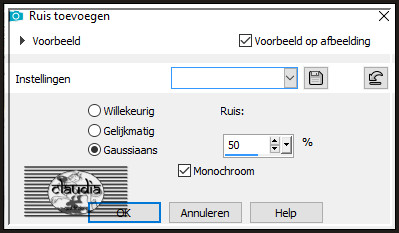 Aanpassen - Ruis toevoegen/verwijderen - Ruis toevoegen