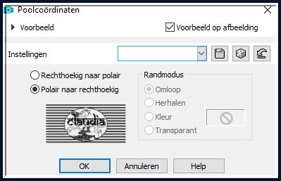 Effecten - Vervormingseffecten - Poolcoördinaten