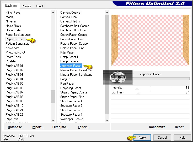 Effecten - Insteekfilters - <I.C.NET Software> - Filters Unlimited 2.0 - Paper Textures - Japanese Paper