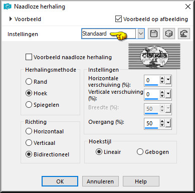 Effecten - Afbeeldingseffecten - Naadloze herhaling