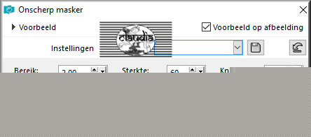 Aanpassen - Scherpte - Onscherp masker