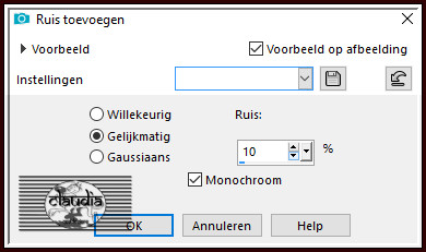 Aanpassen - Ruis toevoegen/verwijderen - Ruis toevoegen