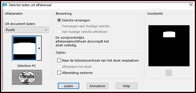 Selecties - Selectie laden/opslaan - Selectie laden uit alfakanaal : Sélection #2