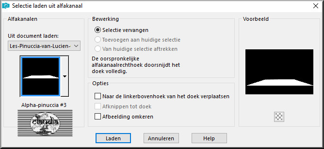 Selecties - Selectie laden/opslaan - Selectie laden uit alfakanaal : Alpha_pinuccia #3