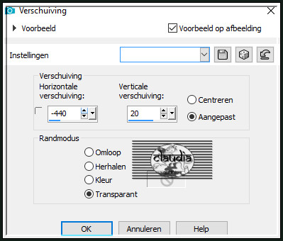 Effecten - Afbeeldingseffecten - Verschuiving