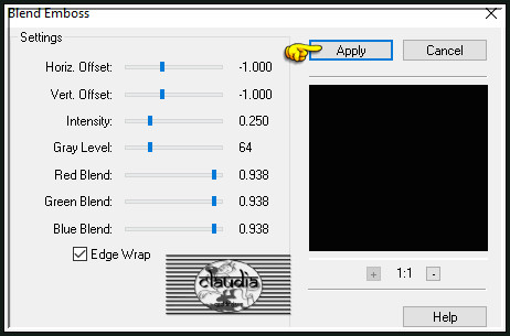 Effecten - Insteekfilters - FM Tile Tools - Blend Emboss