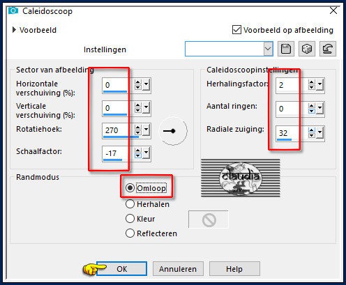 Effecten - Reflectie-effecten - Caleidoscoop