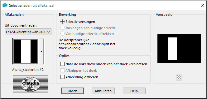 Selecties - Selectie laden/opslaan - Selectie laden uit alfakanaal : Alpha_stvalentin #2