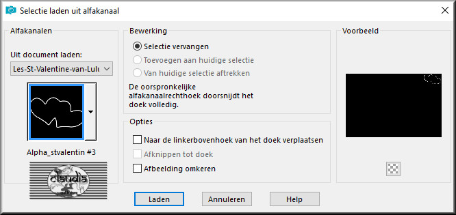 Selecties - Selectie laden/opslaan - Selectie laden uit alfakanaal : Alpha_stvalentin #3