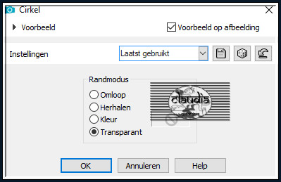 Effecten - Geometrische effecten - Cirkel :