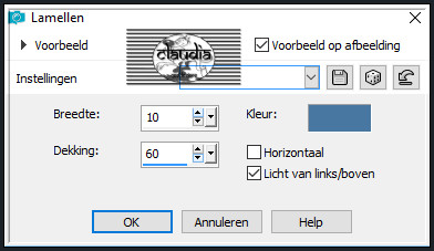 Effecten - Textuureffecten - Lamellen