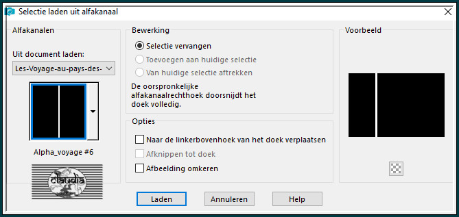 Selecties - Selectie laden/opslaan - Selectie laden uit alfkanaal : Alpha_voyage #6