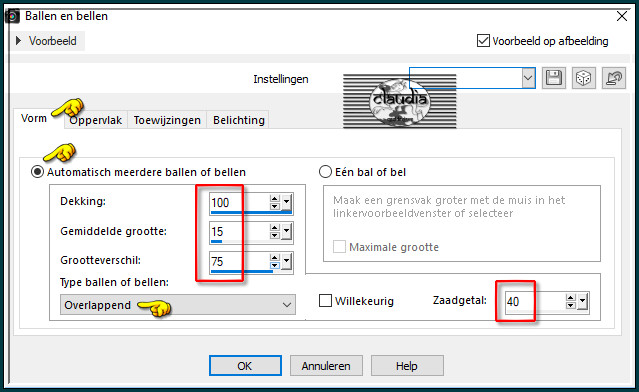 Effecten - Artistieke effecten - Ballen en Bellen