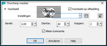 Aanpassen - Scherpte - Onscherp masker