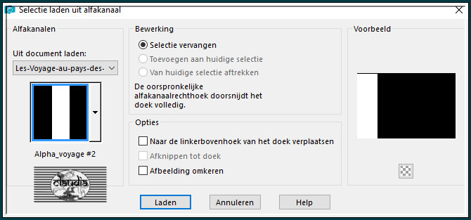 Selecties - Selectie laden/opslaan - Selectie laden uit alfkanaal : Alpha_voyage #2