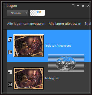 Je hebt nu 2 dezelfde lagen