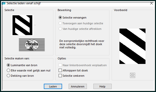 Selecties - Selectie laden/opslaan - Selectie laden vanaf schijf : Sel-Dakara-5