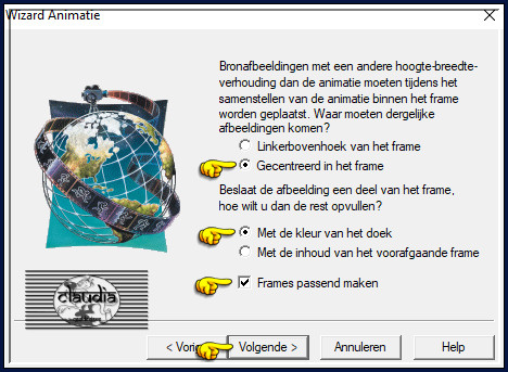 Klik op Volgende