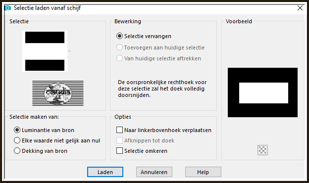 Selecties - Selectie laden/opslaan - Selectie laden vanaf schijf : Dakara_C_11