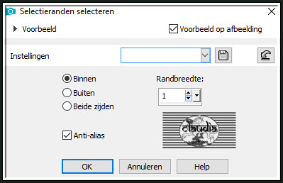 Selecties - Wijzigen - Selectieranden selecteren :