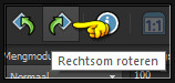 Klik nu op het icoontje "Rechtsom roteren"