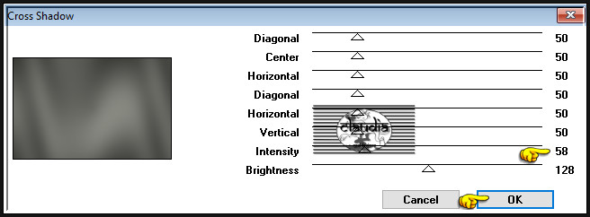 Effecten - Insteekfilters - Graphics Plus - Cross Shadow