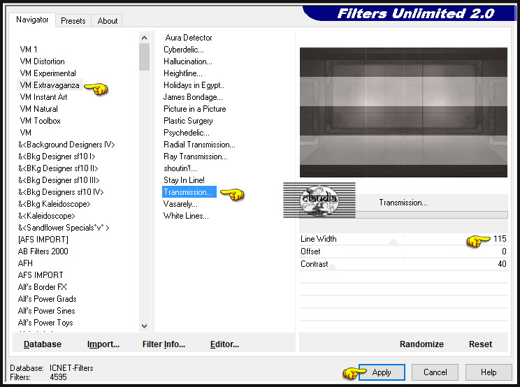 Effecten - Insteekfilters - <I.C.NET Software> - Filters Unlimited 2.0 - VM Extravaganza - Transmission