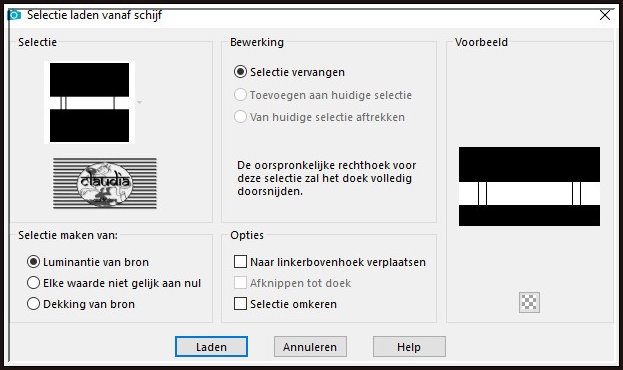 Selecties - Selectie laden/opslaan - Selectie laden vanaf schijf : selection03poser