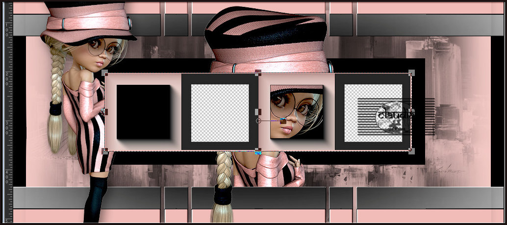 Of plaats de frames zoals op het voorbeeld