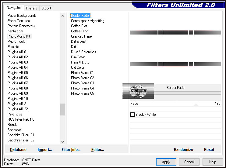 Effecten - Insteekfilters - <I.C.NET Software> - Filters Unlimited 2.0 - Photo Aging Kit - Border Fade
