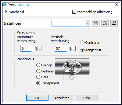 Effecten - Afbeeldingseffecten - Verschuiving :