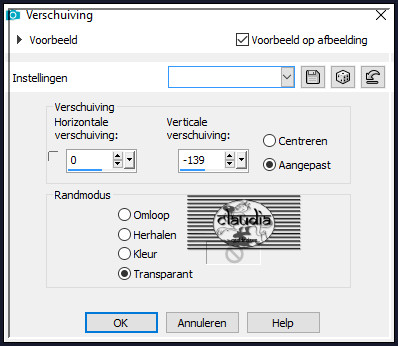 Effecten - Afbeeldingseffecten - Verschuiving :