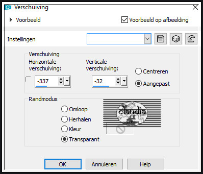 Effecten - Afbeeldingseffecten - Verschuiving :