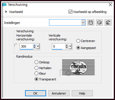 Effecten - Afbeeldingseffecten - Verschuiving :