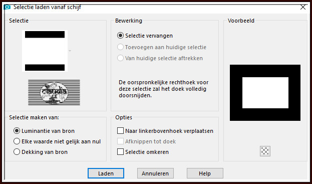 Selecties - Selectie laden/opslaan - Selectie laden vanaf schijf : I_can