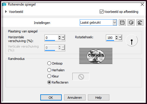 Effecten - Reflectie-effecten - Roterende spiegel :