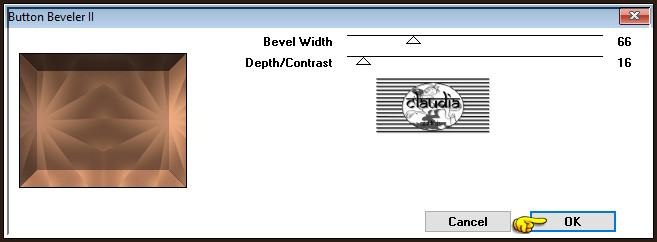 Effecten - Insteekfilters - Graphics Plus - Button Beveler II :