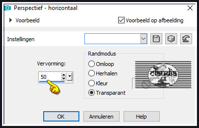 Effecten - Geometrische effecten - Perspectief - horizontaal :